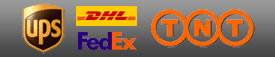 weltweiter Express-Service durch UPS, DHL, FedEx und TNT